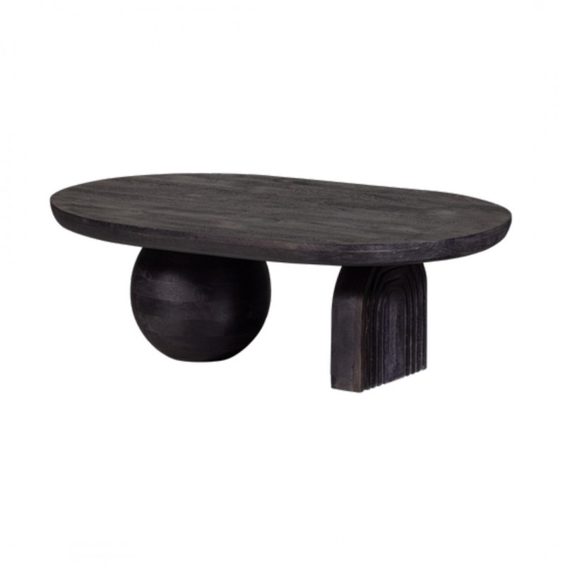 CAFE TABLE BULLET LEG BLACK MANGO WOOD - CAFE, SIDE TABLES